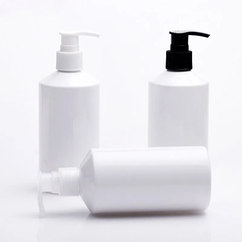 300ML X 20 Lotion Pump Oblique Shoulder Plastic Bottles Empty Cosmetic Packaging Bottle With Liquid Shampoo Dispenser Shower Gel