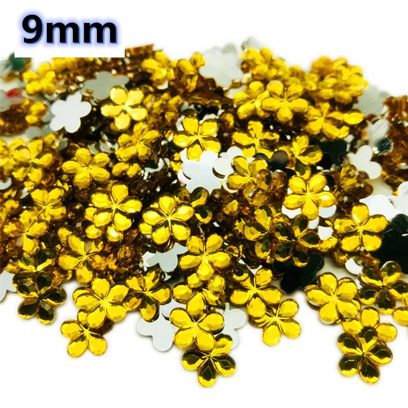 50-200pcs/Lot More Size Snowflake FlatBack Flower Acrylic Rhinestone For DIY Handmade Scrapbook Crafts Clothing Accessories