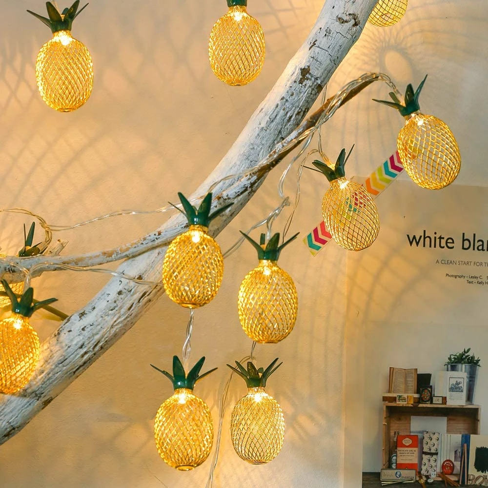 Pineapple Led Light Strings Garlands Battery Operated LED Lamp Holiday Party Garden Decoration Fairy Lights Holiday lighting