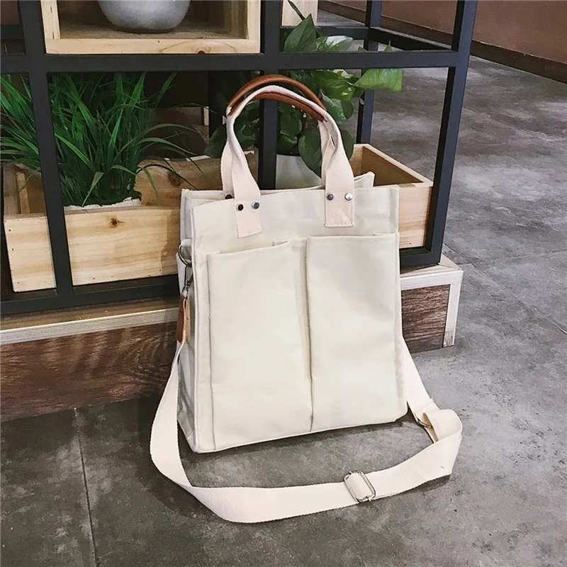 

Casual Canvas Tote Women Handbag Simple Fabric Shoulder Bags for Women 2022 Shopper Bag Brands Crossbody Bag Clutch Purse Female