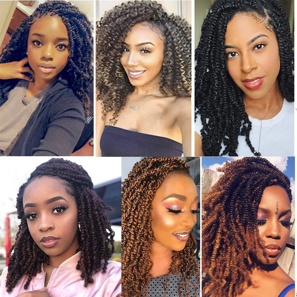 Amir Ombre Bounce Fluffy Synthetic Braiding Black Blond Spring Twist Crochet Braids Hair Extentions Mega Hair 30Roots /Pcs