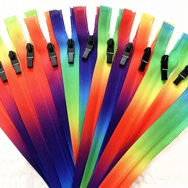 5pcs 3# Open end 20 -70 cm (8 -27.5 inch) colorful nylon zipper, tailoring,sewing craft