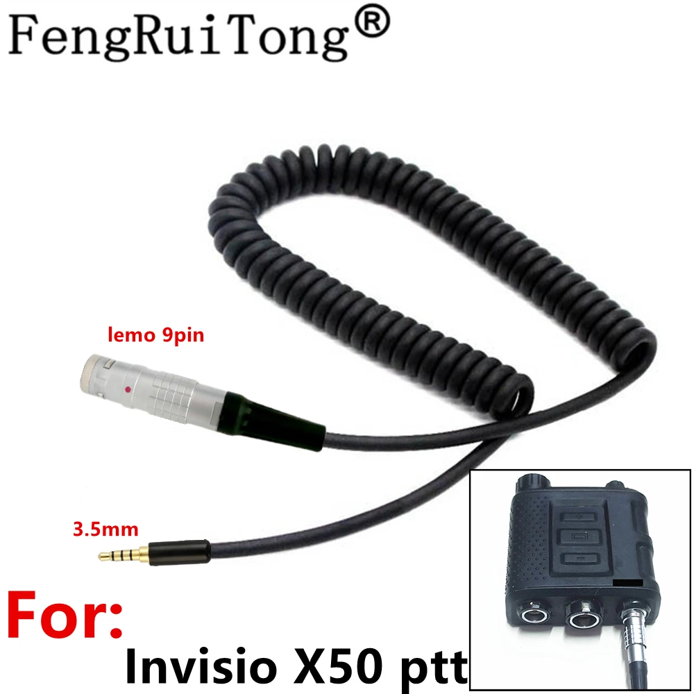 The Cable 3.5mm to lemo 9pin for Invisio X50 ptt for iPhone huahwei xiaomi Samsung Invisio X50 Cable