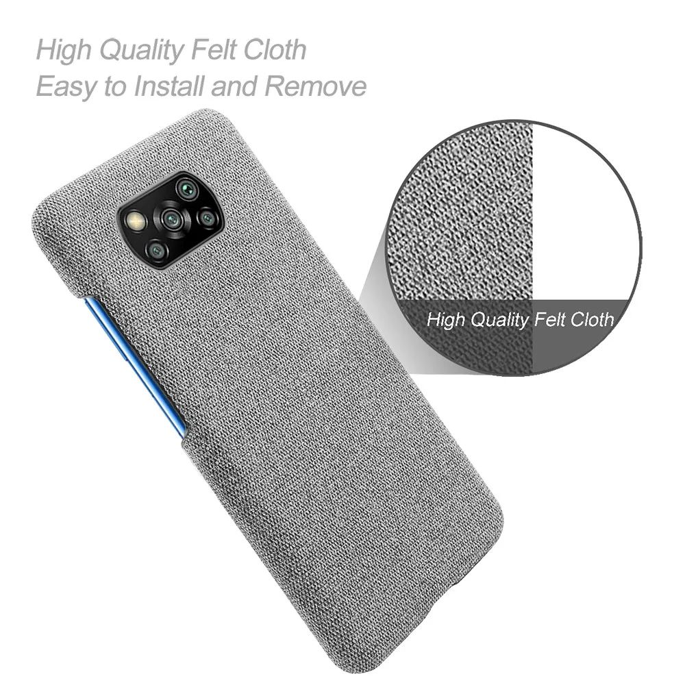 Poco X3 Pro NFC 2020 M3 PocoX3 X 3 Case Slim Soft-Touch Fabric + Hard PC Cover For Xiaomi Poco X3 Pro M3 Poco X3 Cover X 3 PRO