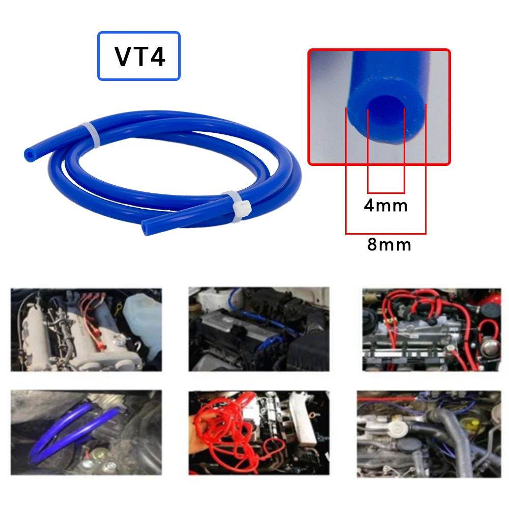 Universal 3/4/6/8/10/12/14/16mm Auto Motorcycle Vacuum Silicone Hose Racing Line Gas Oil Fuel Line Petrol Tube Car Accessories