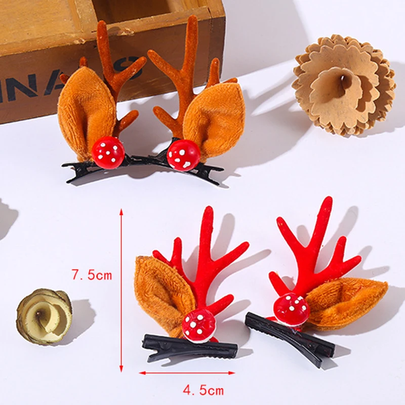 Cute Antlers Dog Cat Kid Hari Accessories Christmas Supplies for Pets Girls Santa Claus Puppy Mascotas Hairpin Hearwear