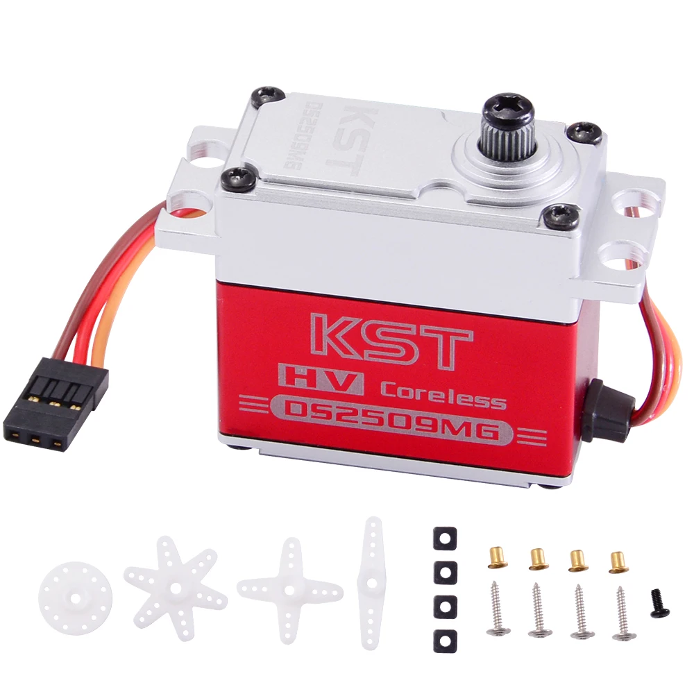 

KST DS2509MG 8.4V 28kg 0.1sec Coreless Metal HV Servo Motor For 1:8 RC Car Accessories