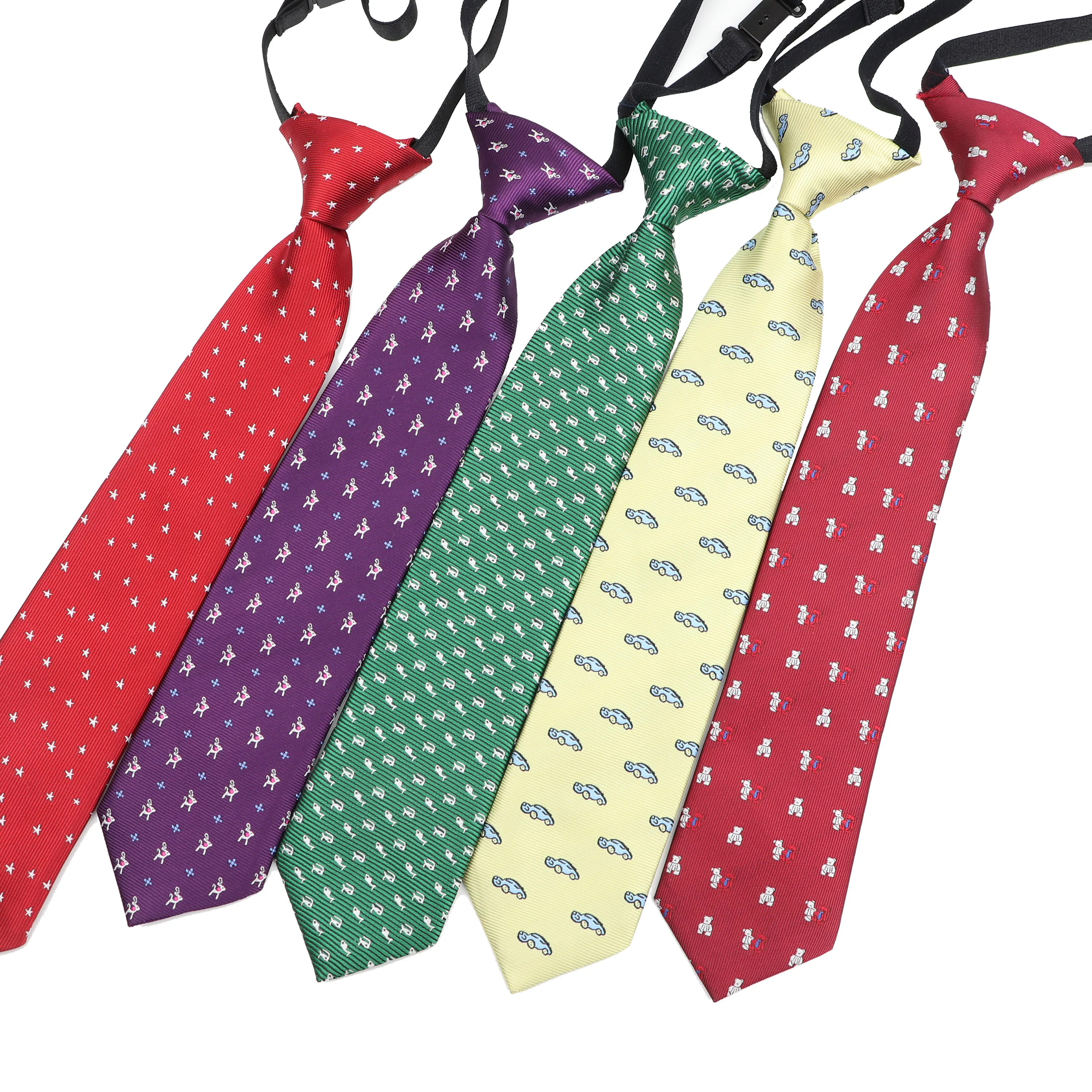 

Lovely Cartoon Car Bear Star Boys Girls Kids Elastic Necktie Polyester Children Cute 5.5cm Print Animal Party Daily Bow Ties