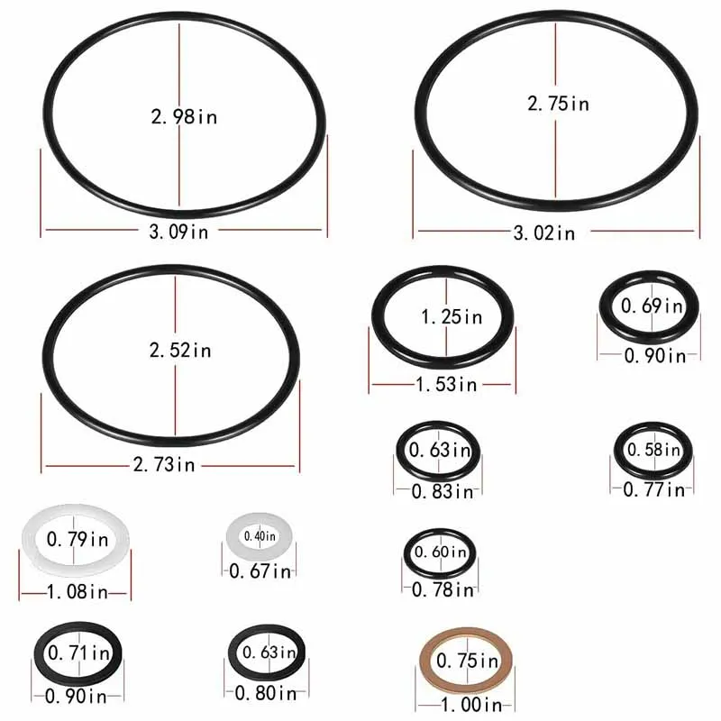 NONY 328.12031 Full Set 59 Pcs Seal Replacement Kit Suitable for Sears(Craftsman) 2-Ton Floor Jack Hydraulic Repair