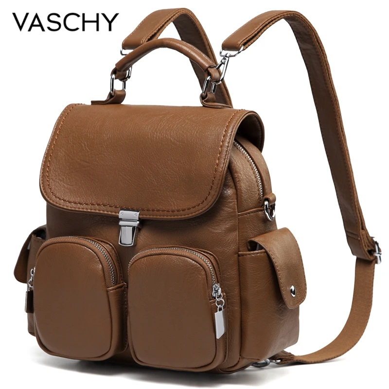 

VASCHY Women Backpack Purse Anti Theft Cute Small Mini Convertible PU Leather Backpack Shoulder Bag for Ladies Teen Girls