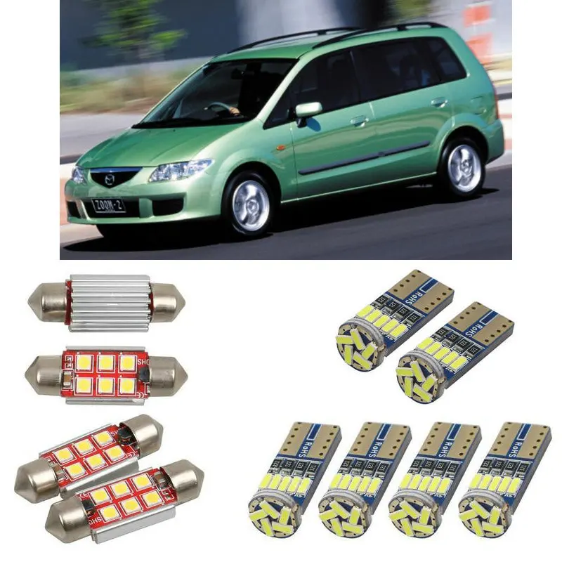 superbright Interior led Car lights For Mazda premacy cp minivan bulbs for cars dome map light 4pc