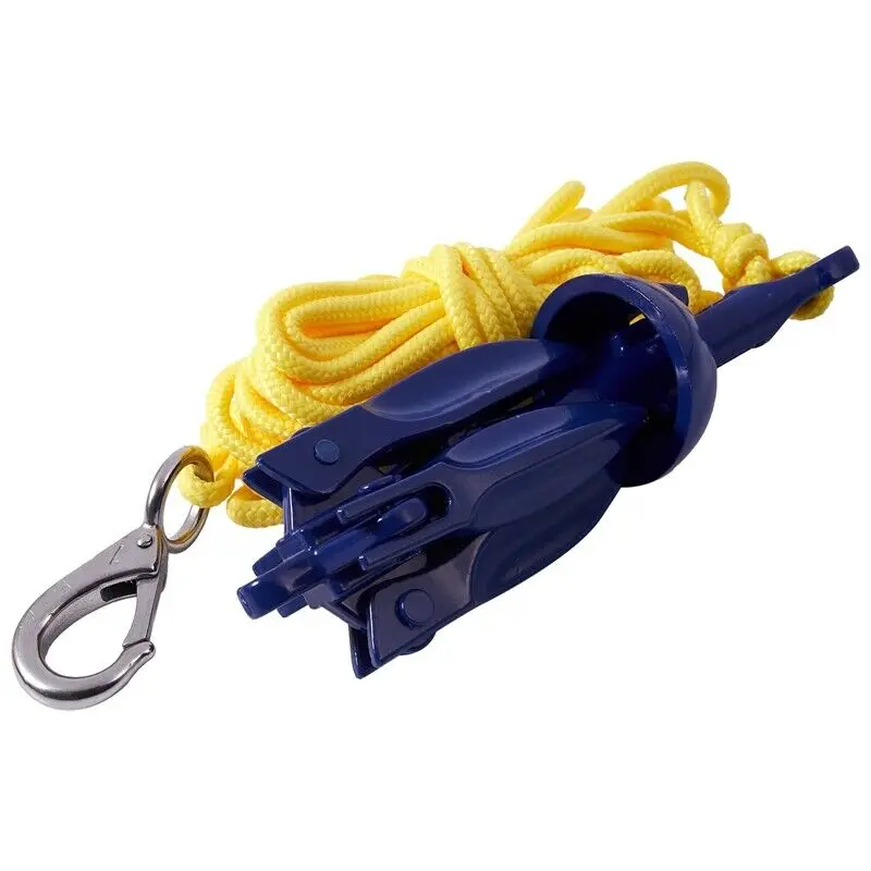 Bote 1 Uds. Kit de boya de ancla plegable azul portátil para canoa, Kayak, balsa, velero, pesca