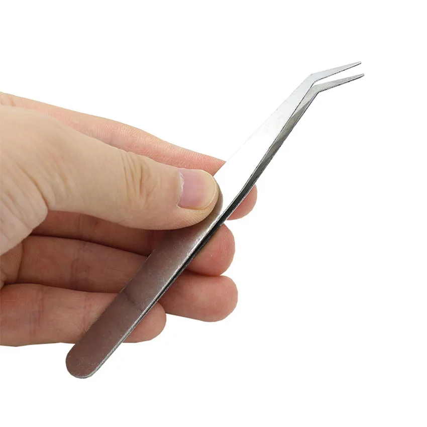 1 Máy Tính Khuỷu Tay Nhíp Làm Đẹp Lông Mi Giả Nhíp Kim Loại Bé Gái Mắt Mi Nối Dài Kẹp Mi Trang Điểm Mỹ Phẩm Dụng Cụ