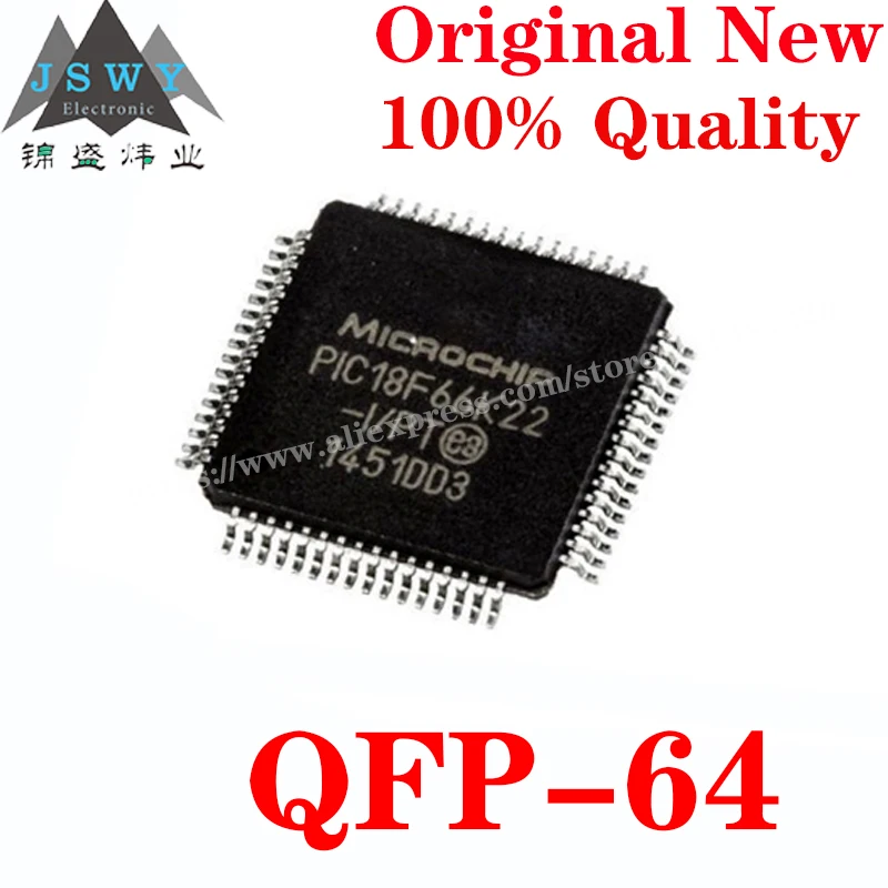 PIC18F66K22-I/PT QFP-64 Semiconductor 8-bit Microcontroller -MCU IC Chip with the for module arduino Free Shipping PIC18F66K22-I