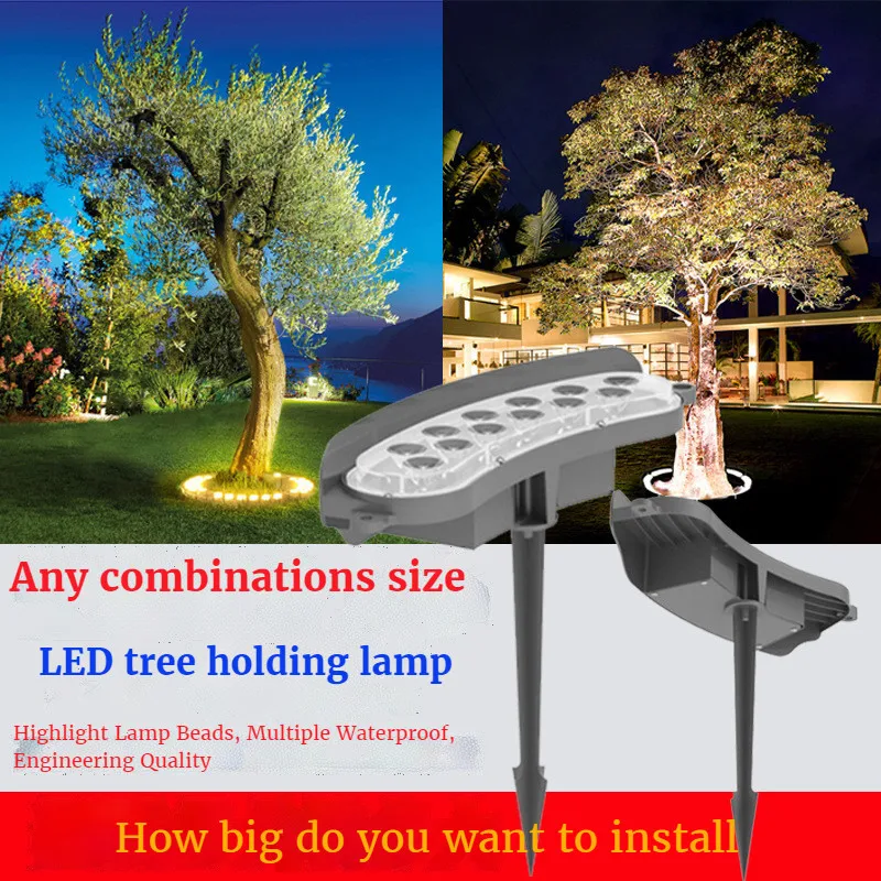 Spotlights Outdoor Garden Tree Light Yard Path Lights Street Lighting Waterproof 12w Road Lamp 12v 220v Patio Backyard Decor Led