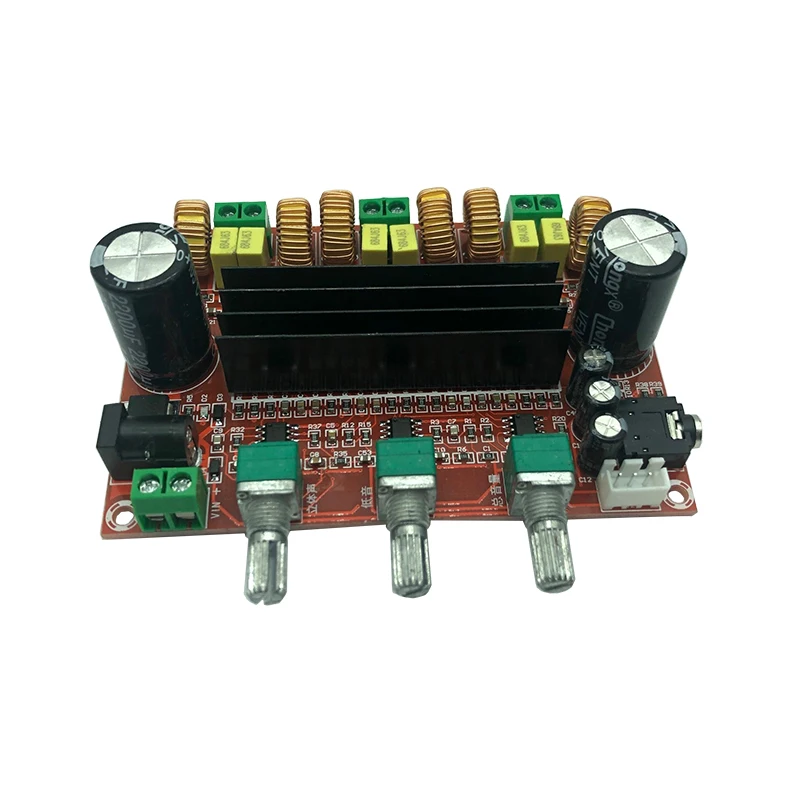 XH-M139 2.1 channel digital power amplifier board 12V-24V wide voltage TPA3116D2 2*50W+100W