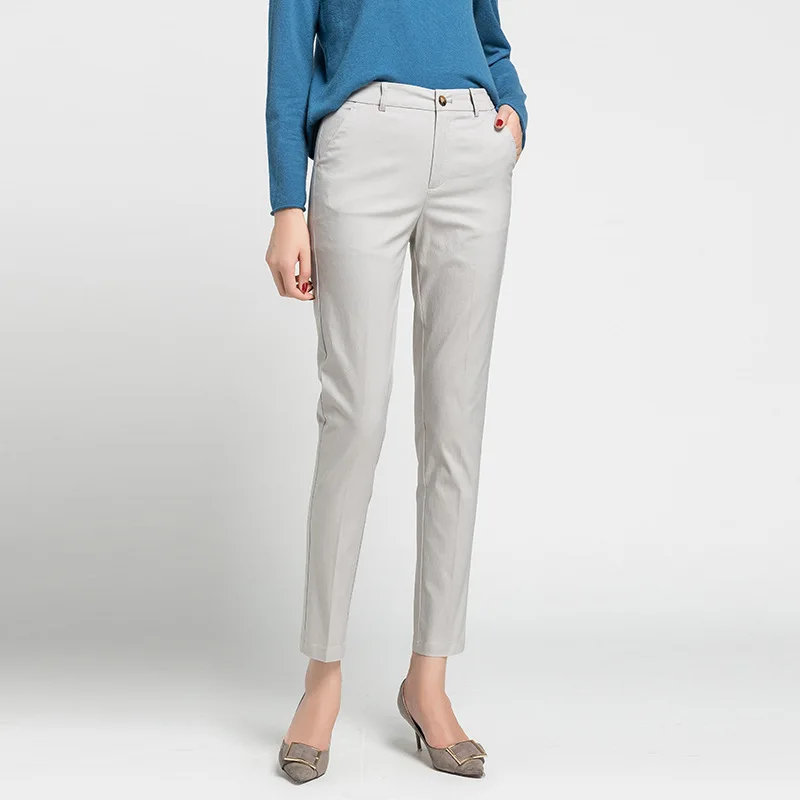 

2020 New Summer Women Pants Casual Solid Spring Summer Cotton Linen Lady Ankle -Length Trousers Pants