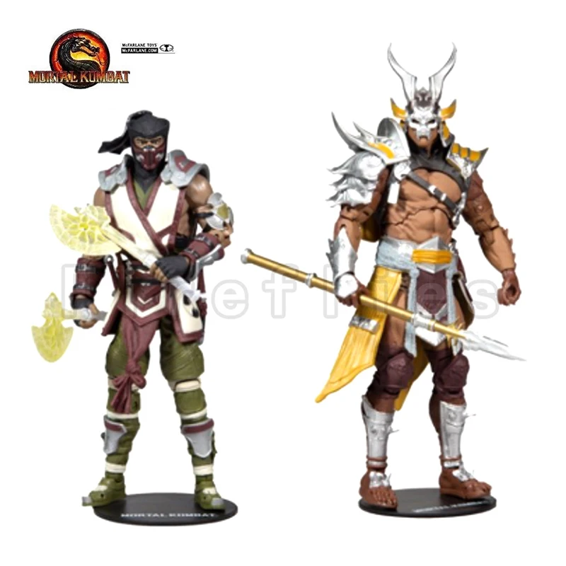 7inches McFARLANE Action Figure (2PCS/SET) Mortal Kombat XI Sub-Zero Vs Shao Kahn Anime Model For Gift Free Shipping