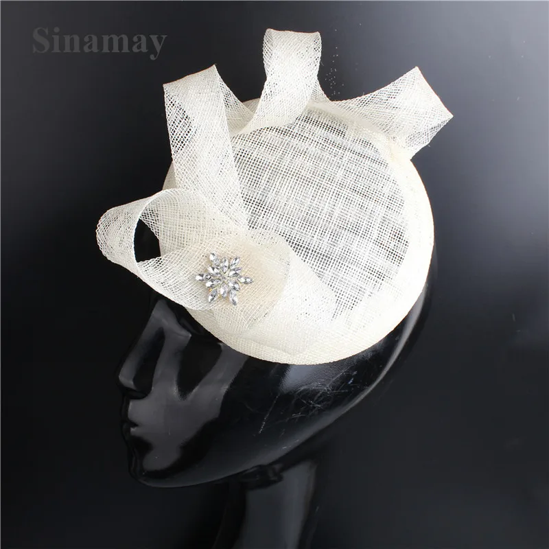 

Elegant Bridal Sinamay Fascinator Hat Women Fashion Derby Headwear Bow Hat Hair Accessories Ladies Church Cocktail Headpiece