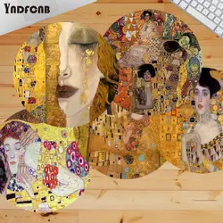 YNDFCNB  the kiss Gustav Klimt art painting Durable Rubber Mouse Mat Pad computer desk mat for gaming