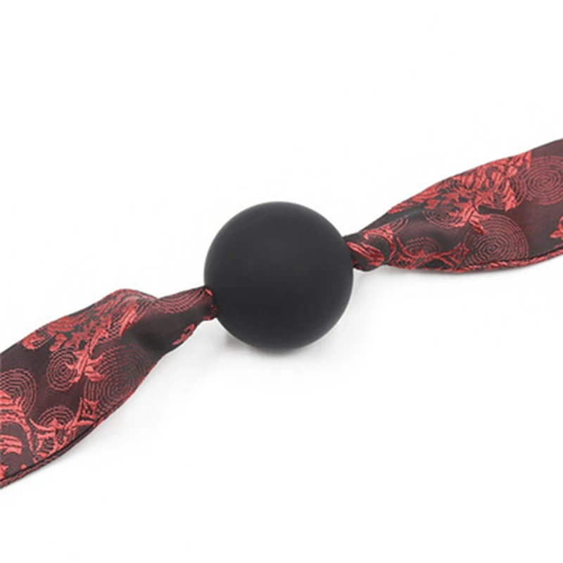 Boca mordaça vermelho estilo chinês padrão bola oral silicone boca bola brinquedo do sexo para casais dropshipping-01