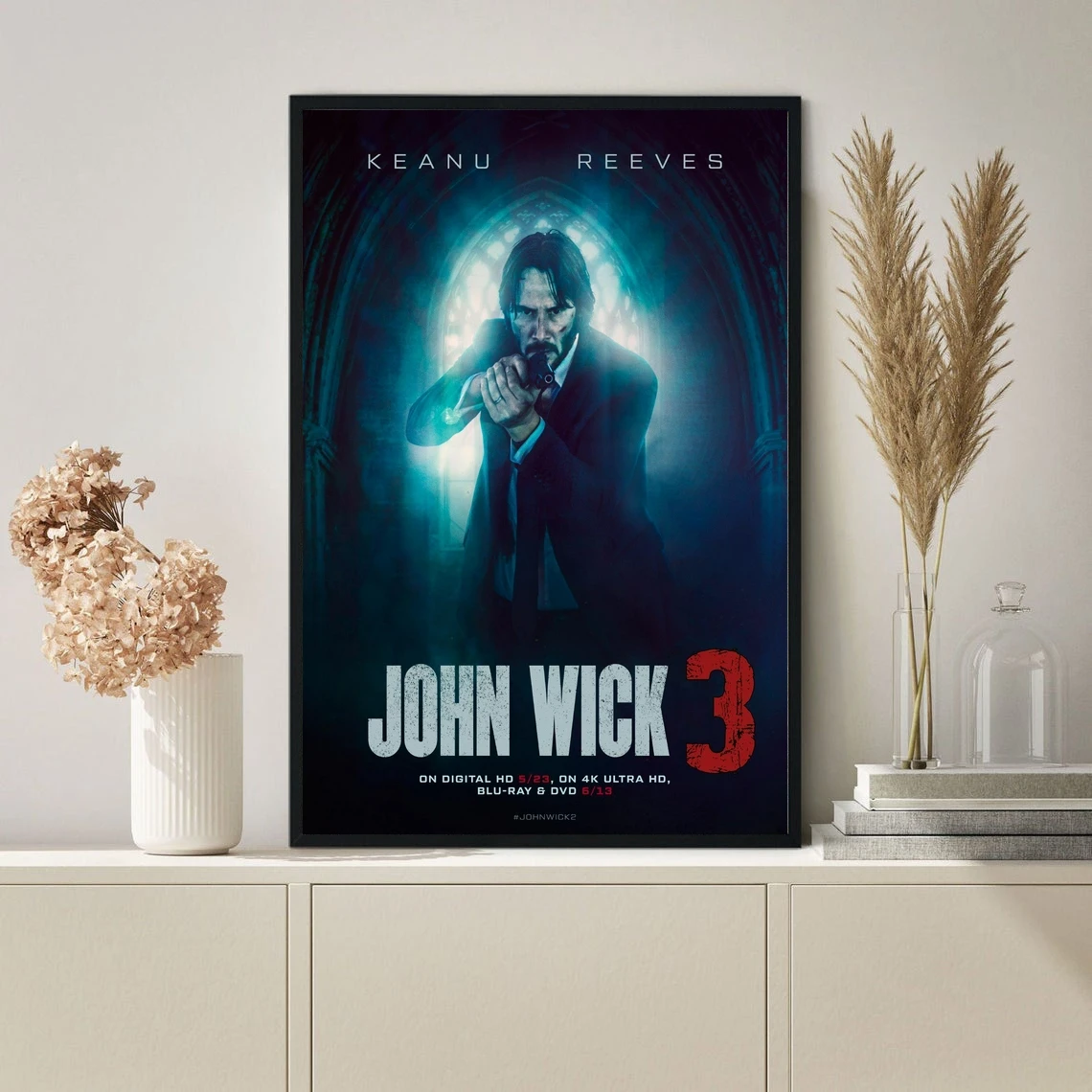 John Wick 3 Movie Poster Canvas Print Wall Painting Home Decoration