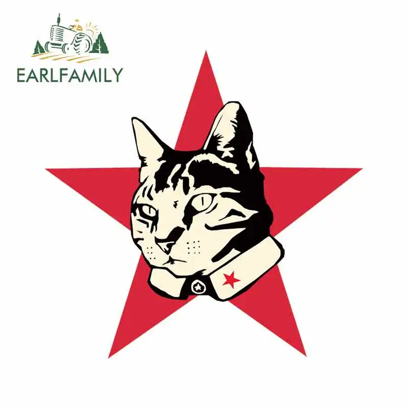 EARLFAMILY 13cm x 12.6cm For Chinese Cat Body For Car Stickers Vinyl Material Decal Fashion DIY Car Accessories Decoration