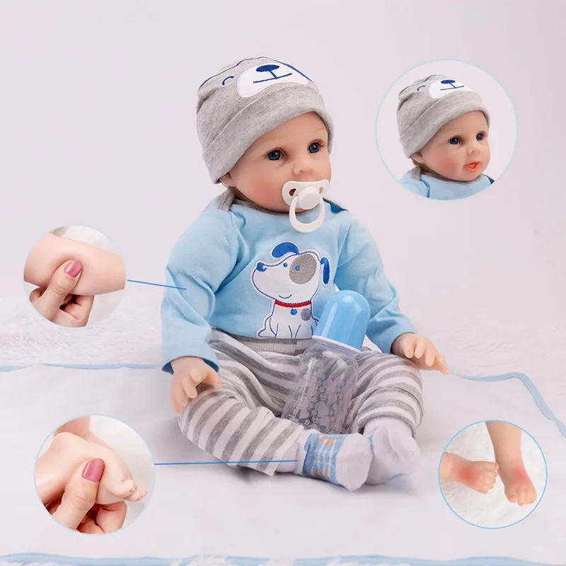 

Hot Selling 55cm Rebirth Doll Fashion Cute Simulation Baby Doll Soft Soft and Comfortable Baby Toy Baby Early Education Toy