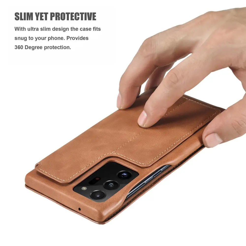 Luxury Ultra Thin Flip Leather Case for Samsung Note 20 ultra S20 S10E S9 S8 plus S7 A21s A31 A41 A51 A71 A11 A20 A50 A70 cover