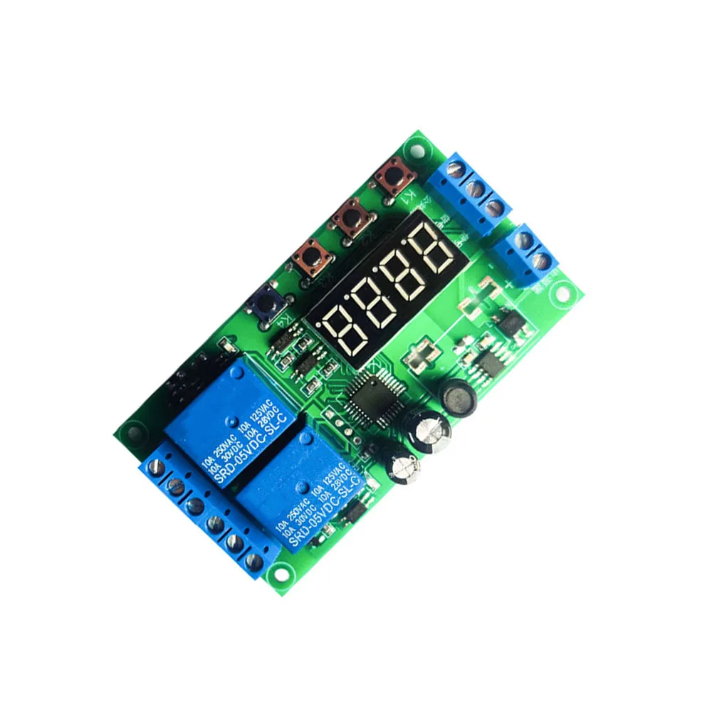 Taidacent 2 Way Delay Time Dual Timer Relay Trigger Pulse Cycle Power Off Timing 220V Volt Relay Switch AC DC Relay Switch