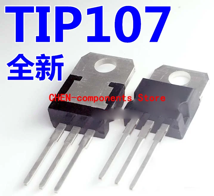 10pcs TIP107 TO-220 PNP Darlington Transistor 100V 8A 80W