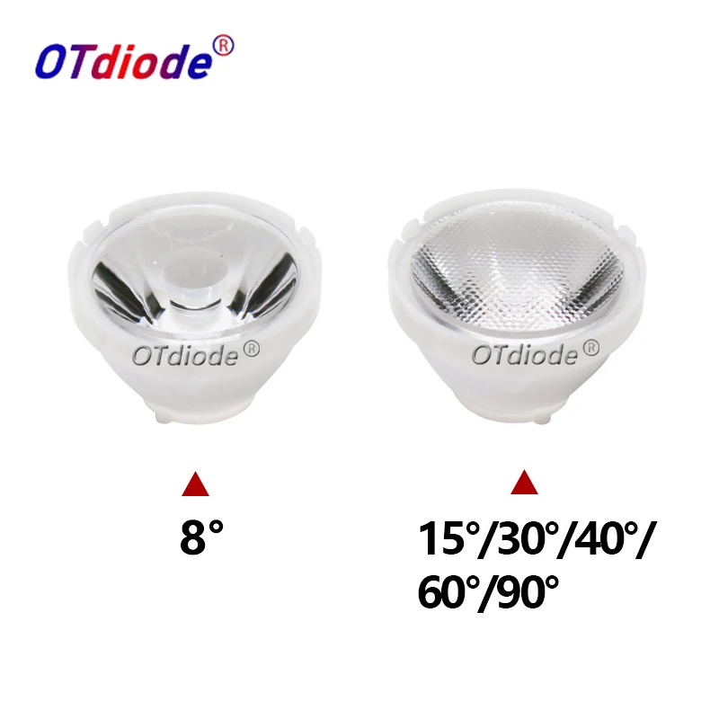10szt XLM XML2 XPH50 LED 5050 Soczewki skupiające z białym uchwytem21mm*13mm 8 25 30 45 60 90 Stopni 5050 LED Reflektor soczewkowy Kolimator