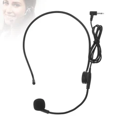 Universal Portable Black 3.5mm Mini Headset Capacitive Rotary Microphone Fit for Lecture Teaching / Computer / Phone