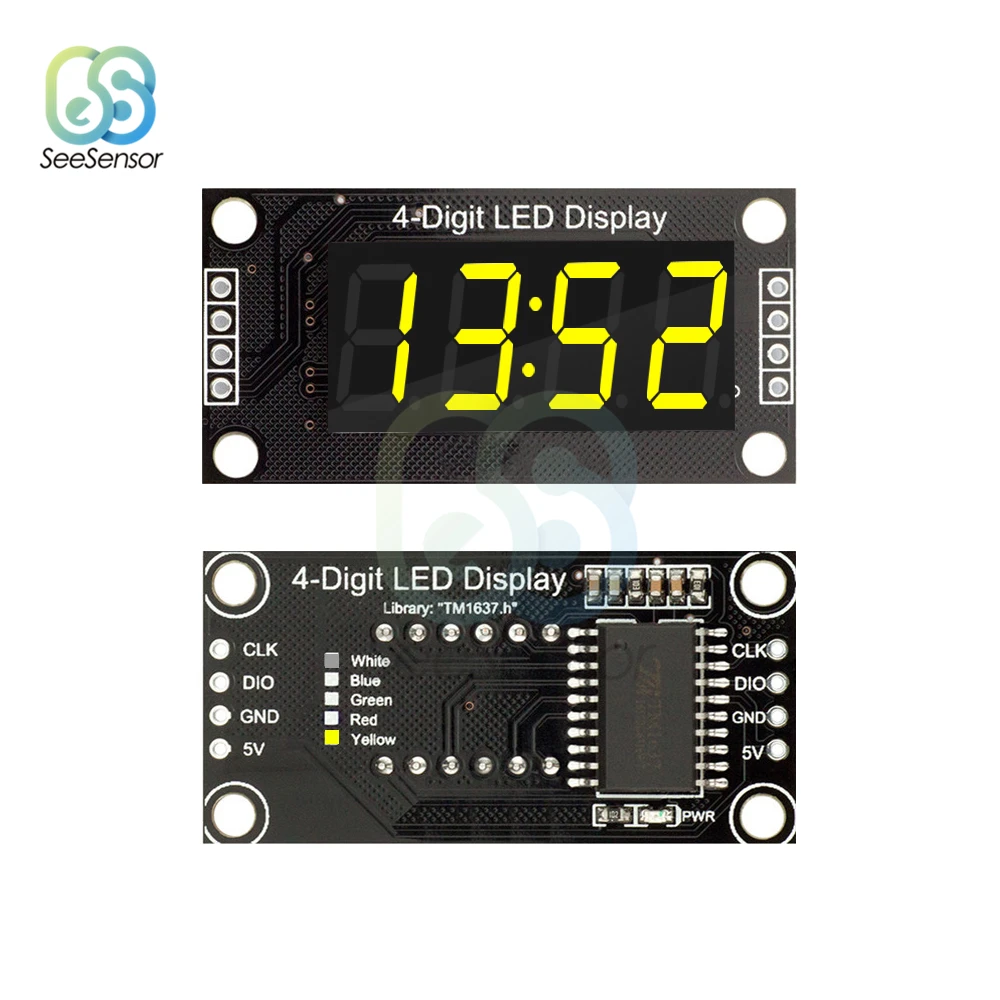 0.36 Inch TM1637 4 Bits Digital LED Display Tube Module Decimal 7 Segment with Clock For arduino
