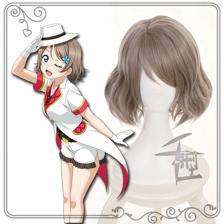 You Watanabe Cosplay Wig Love Live! Sunshine!! Costume Play Wigs Halloween Costumes Hair + wig cap