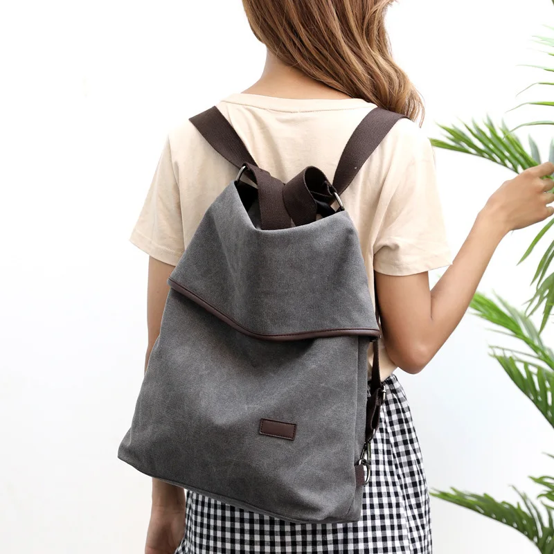 Retro Large Capacity Handbags Women Bags Designer Multi-functional Canvas Bag Wild Casual Travel Lady Shoulder Bag Bolsos Mujer