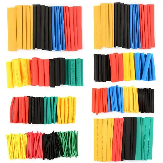 328PCS/Bag 2:1 Heat Shrinkable Tube Insulation Sleeve Flame Retardant Terminal Electrical Wiring Data Line Heat Shrinkable Tube