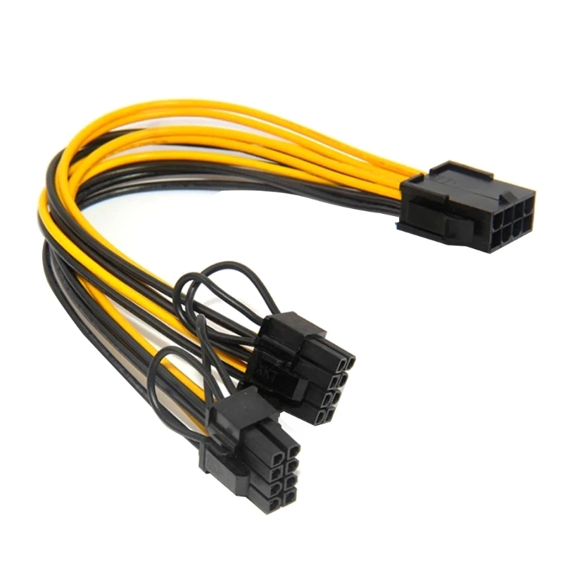 

8pin to 6+2Pin Power Supply 8Pin Adapter Cable GPU 8 Pin Female to Dual 8 Pin (6pin+2pin) Male Graphics Card Power Cord