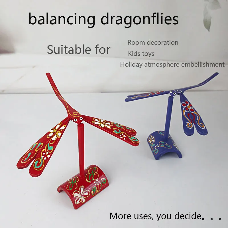 Hand balancing dragonfly Children's bamboo toys Creative decorations Newly designed children's birthday gifts Handmade creative