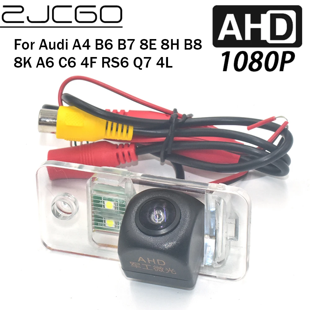 ZJCGO Car Rear View Reverse Backup Parking AHD 1920*1080P Camera for Audi A4 B6 B7 8E 8H B8 8K A6 C6 4F RS6 Q7 4L