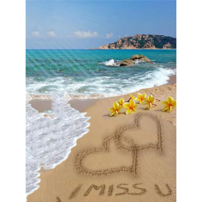 

5D DIY Square/Round Diamond Diamond Painting Landscape Painting Seaside Beach Love Scene Picture Cross Stitch Embroidery WG3225