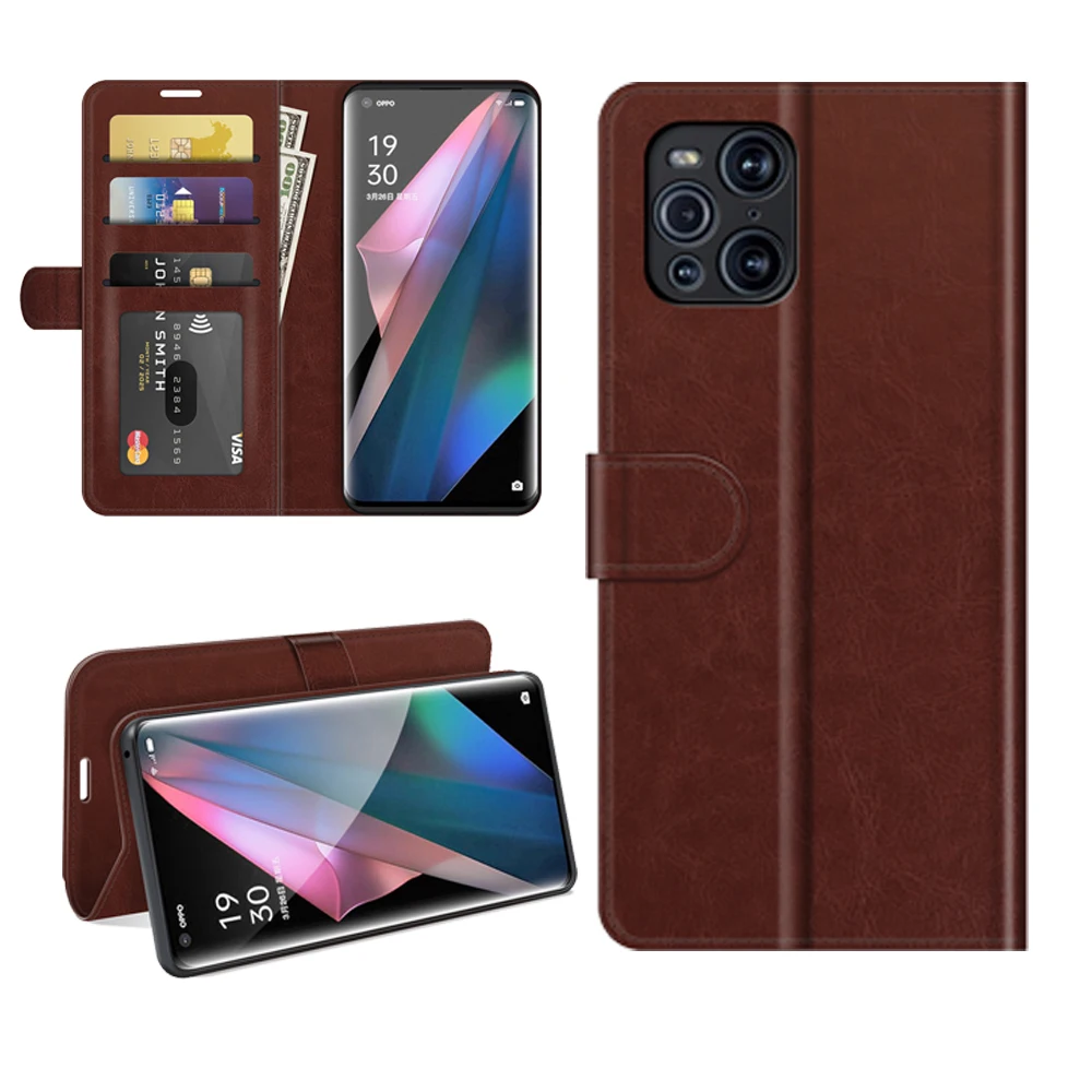 

10pcs/Lot Phone 64 Grain Wallet Leather Case For OPPO A55 A94 C12 Realme 7i Reno 5 Find X3 X7 Pro 5G A53 A72 A73 C15 C17