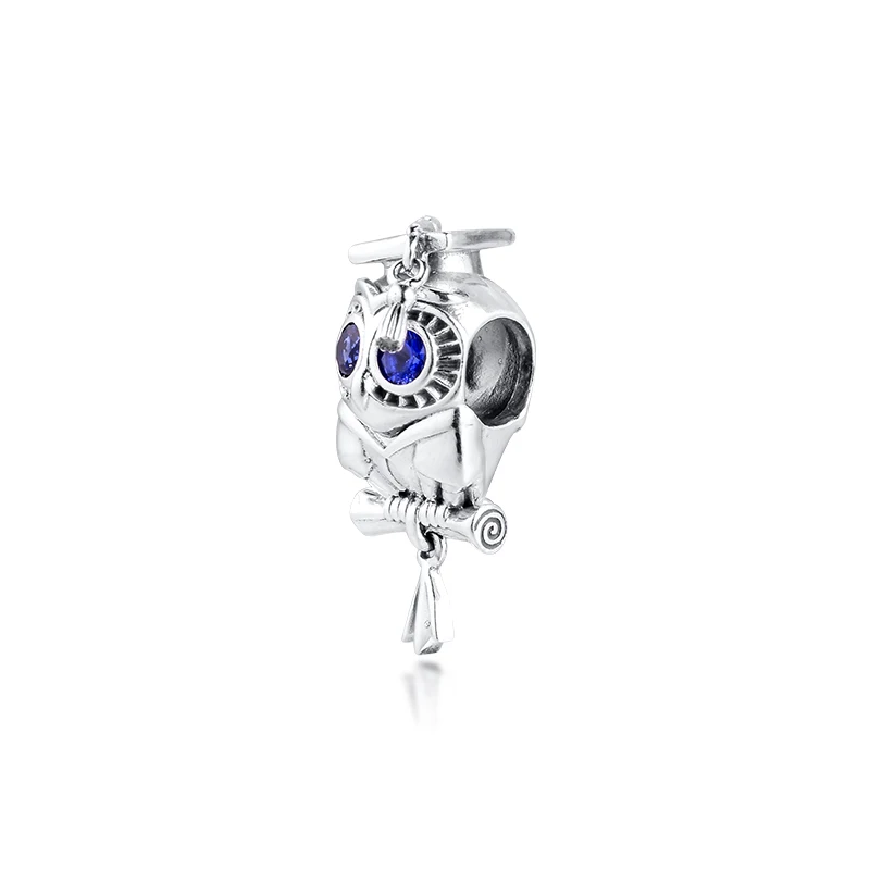 Wise Owl Graduation Charm 2020 New  Silver 925 Beads for Women Bracelets  Jewellry Making