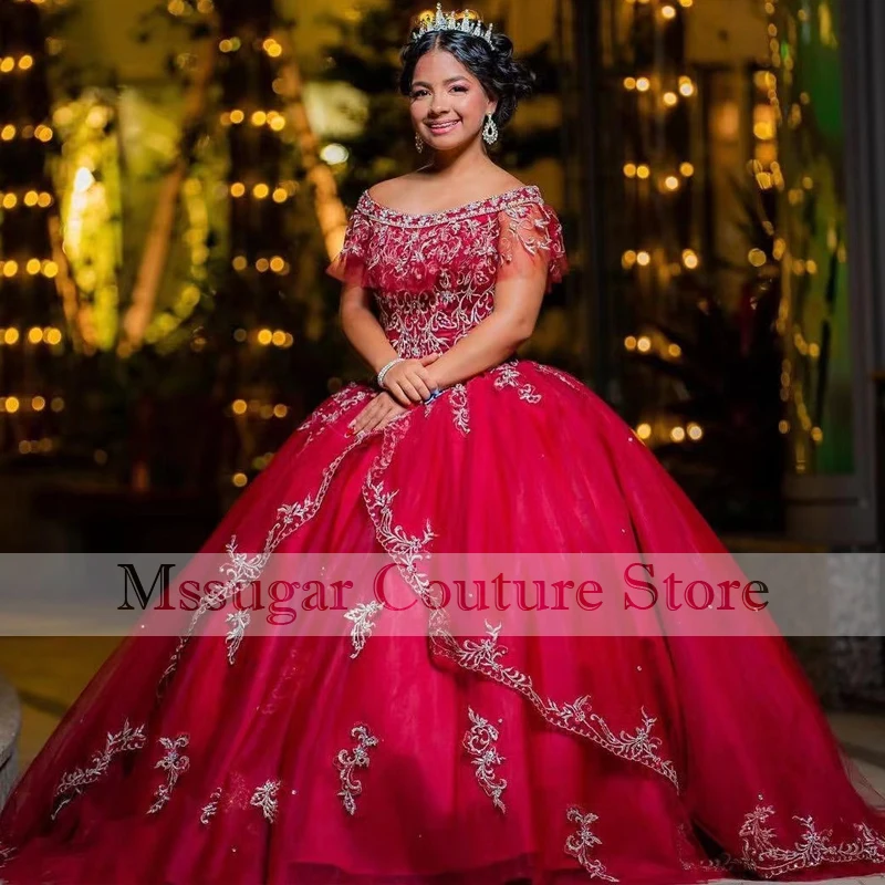 Impresionante vestido de quinceañera de encaje, apliques, vestido de baile dulce 16, vestido Formal de graduación, 2021