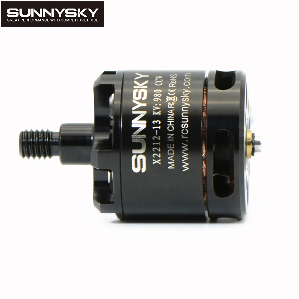 Sunnysky-Motor sem escova para aeronaves RC Multi-rotor, Brinquedos Acrobáticos Quadcopter, CW CCW, Eixo Longo, X2212, 980KV, 3-4S, 412W