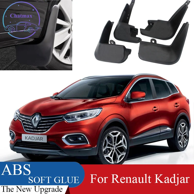 4pcs ABS Front & Rear Fender Protector For Renault Kadjar 2017-2019 Car Mud Flaps Splash Guard Mudguard Mudflaps