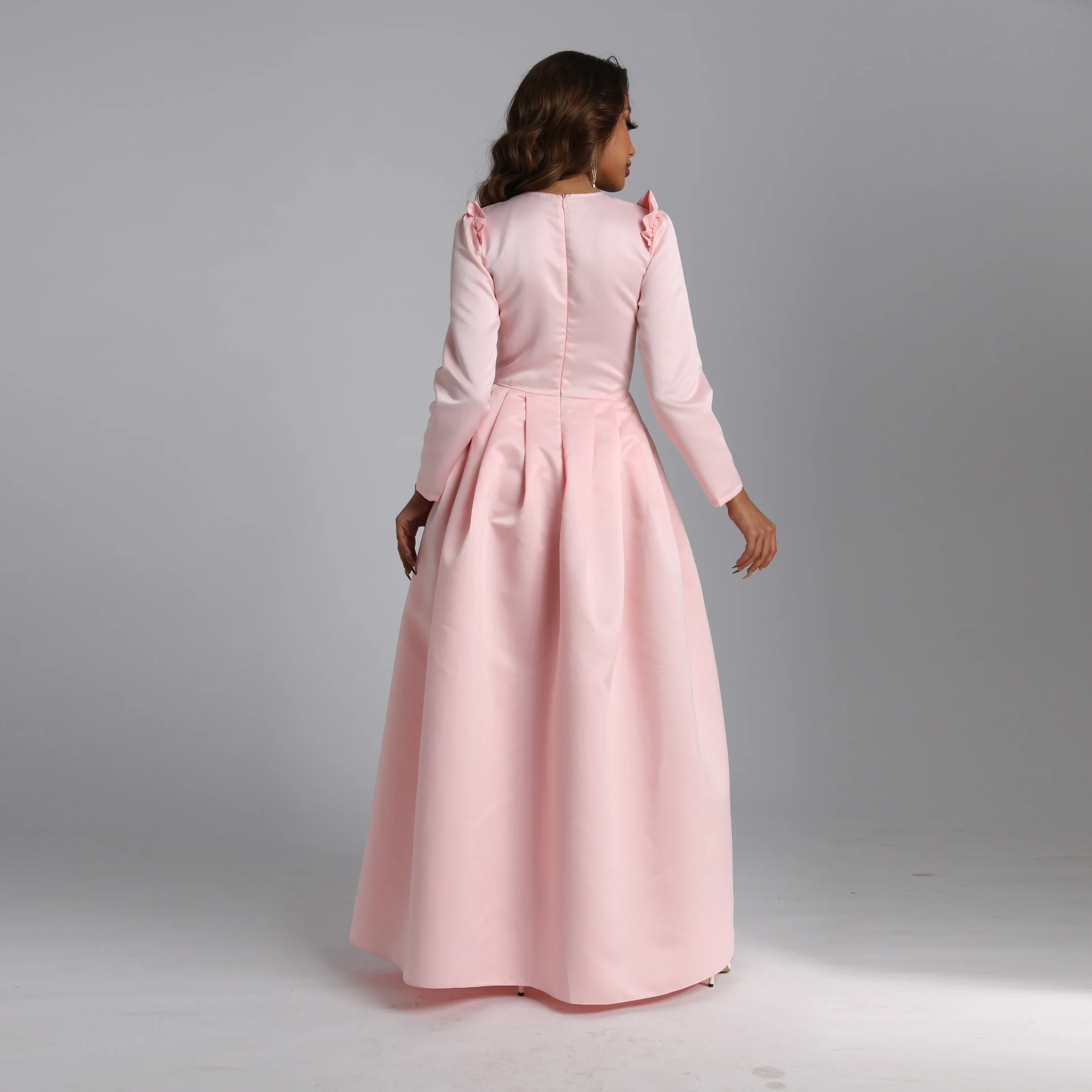 Novo vestido de baile de formatura de noite longa com lantejoulas bordado elegante moda feminina vestido muçulmano