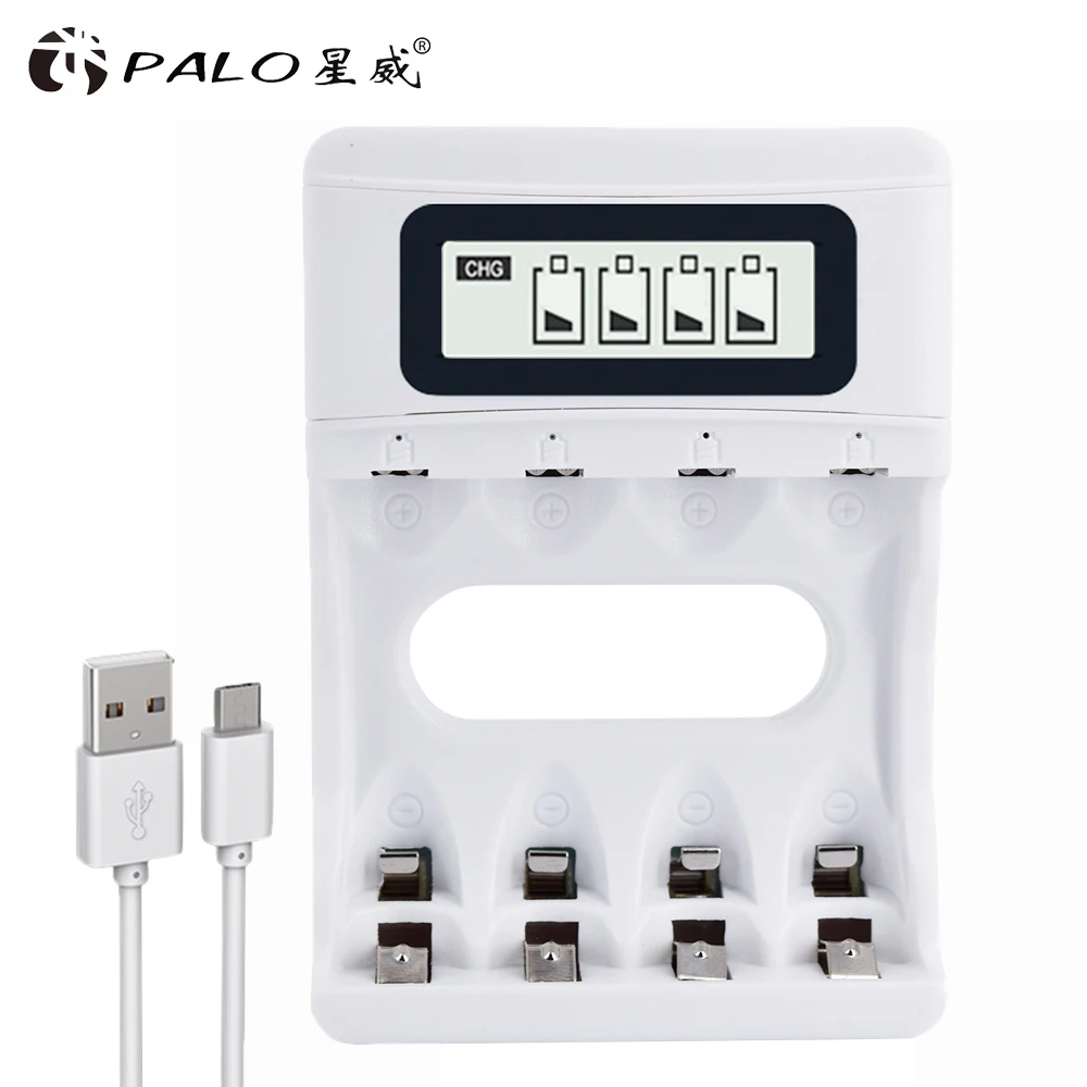 

intelligent fast charging USB charger 1.2V battery smart LCD screen charge for 2A 3A AA AAA NI-MH nimh ni mh batteries