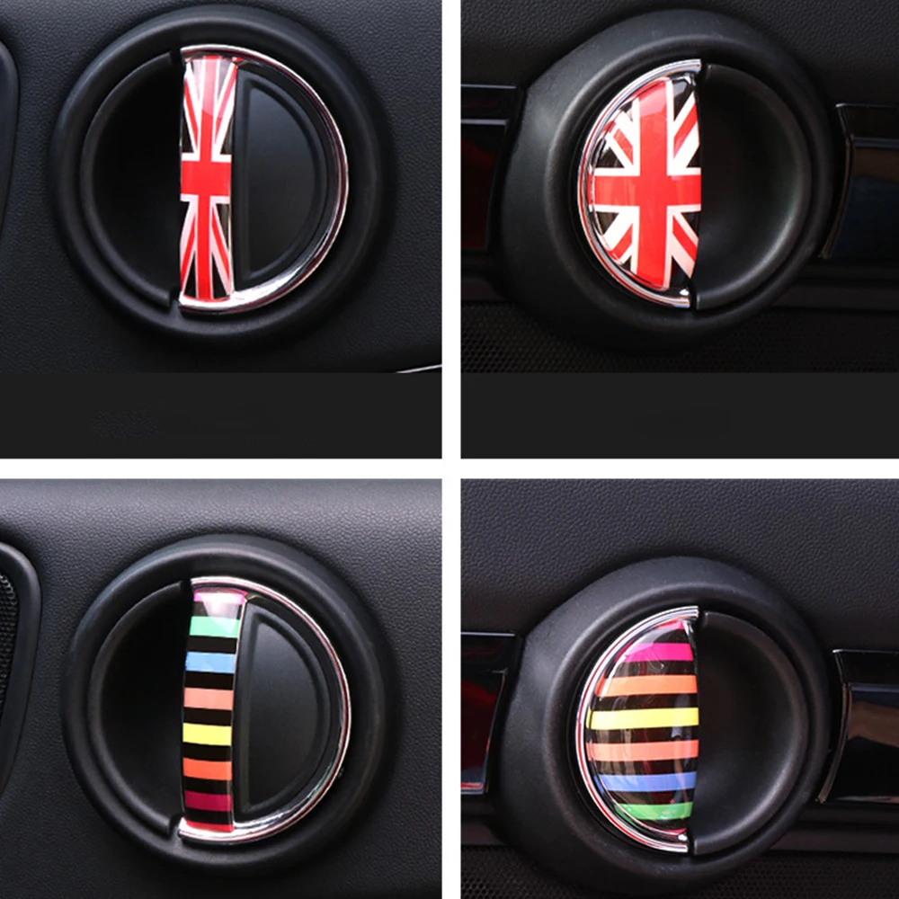 2Pcs Car Sticker For MINI COOPER R56 R55 R60 R61 Countryman F55 F56 F60 Crystal Epoxy Interior Accessory Car Door Handle Sticker