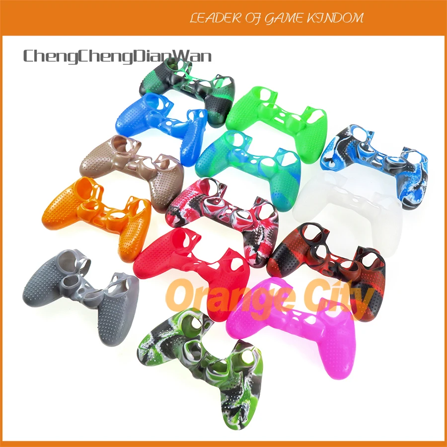 1pc Anti-slip Silicone Cover Skin Case for Sony Play Station 4 PS4 Pro Slim Controller wireless Game accessories